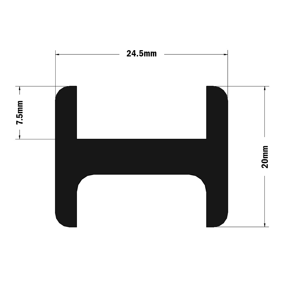 61-210-0 MODULAR SOLUTIONS SLIDE PROFILE<br>1 CHANNEL SLIDING DOOR PROFILE